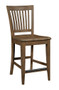 The Nook - Hewned Maple Counter Height Slat Back Chair 664-693