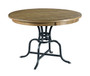 The Nook - Brushed Oak 54" Round Dining Table With Metal Base 663-54MP