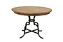 The Nook - Brushed Oak 54" Round Counter Height Table With Metal Base 663-54MCP