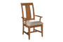 Cherry Park Arm Chair Upholstered Seat 63-062V