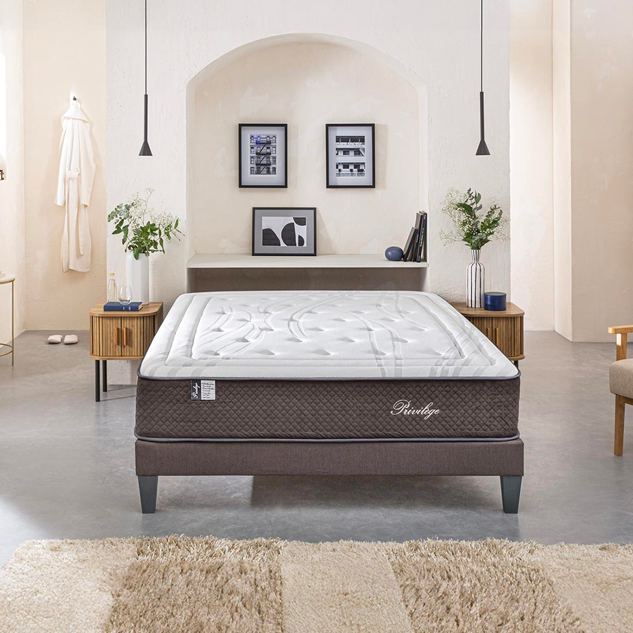 Ensemble Matelas Ressorts ensachés PRIVILEGE avec sommier