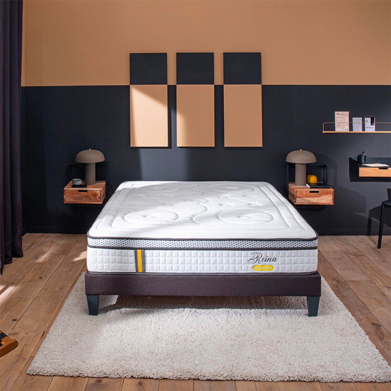 Ensemble Matelas Ressorts ensachés REINA 2.0 avec sommier