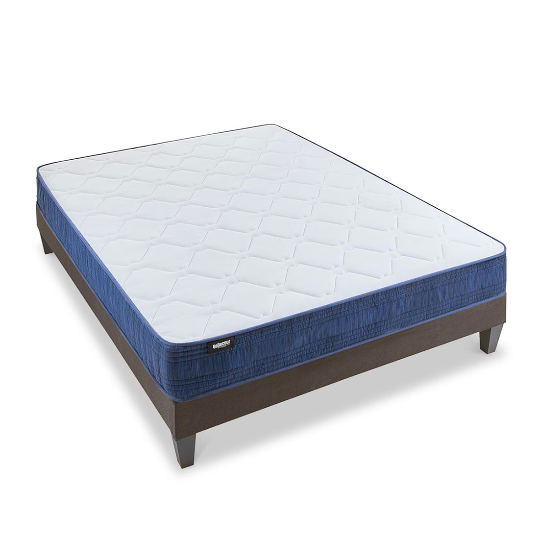 Ensemble Matelas Ressorts ensachés QUINCONCES avec sommier