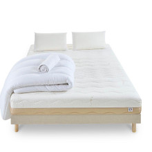 Prêt-à-dormir LÉMAN avec Sommier, Couette, Oreillers et Protège-matelas 