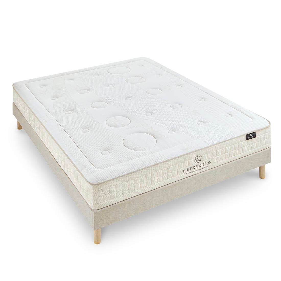 Ensemble Matelas Latex PRELUDE avec sommier