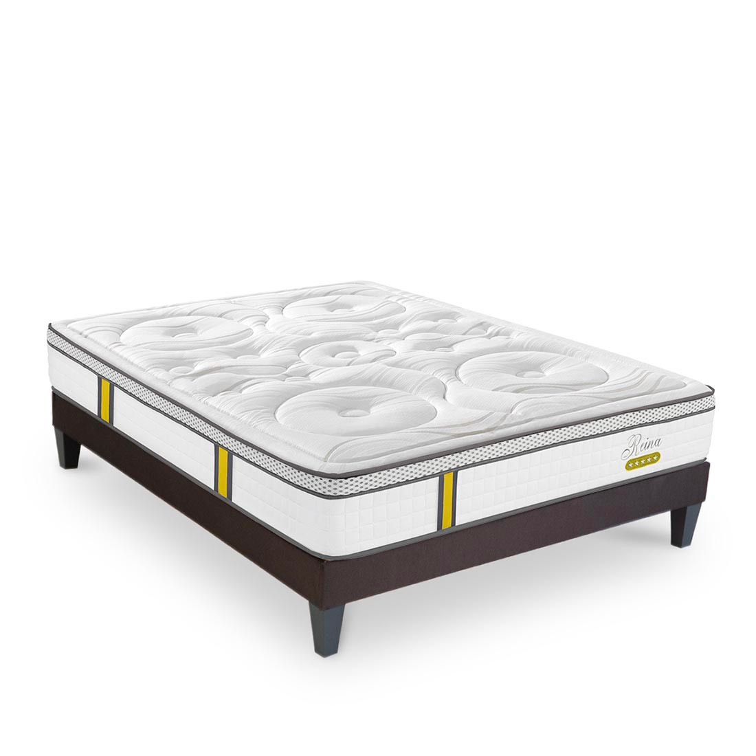 Ensemble Matelas Ressorts ensachés REINA 2.0 avec sommier