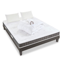 Prêt-à-dormir INTUITION avec Sommier, Couette, Oreillers et Protège-matelas 