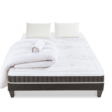 Prêt-à-dormir INTUITION avec Sommier, Couette, Oreillers et Protège-matelas 