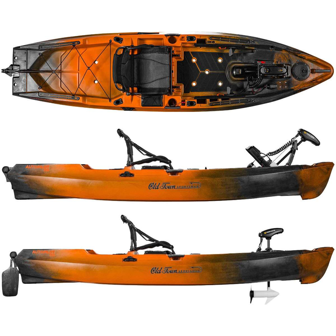 Old Town Sportsman AutoPilot 120 Motorized Fishing Kayak with Minn Kot –  DotShoppfly