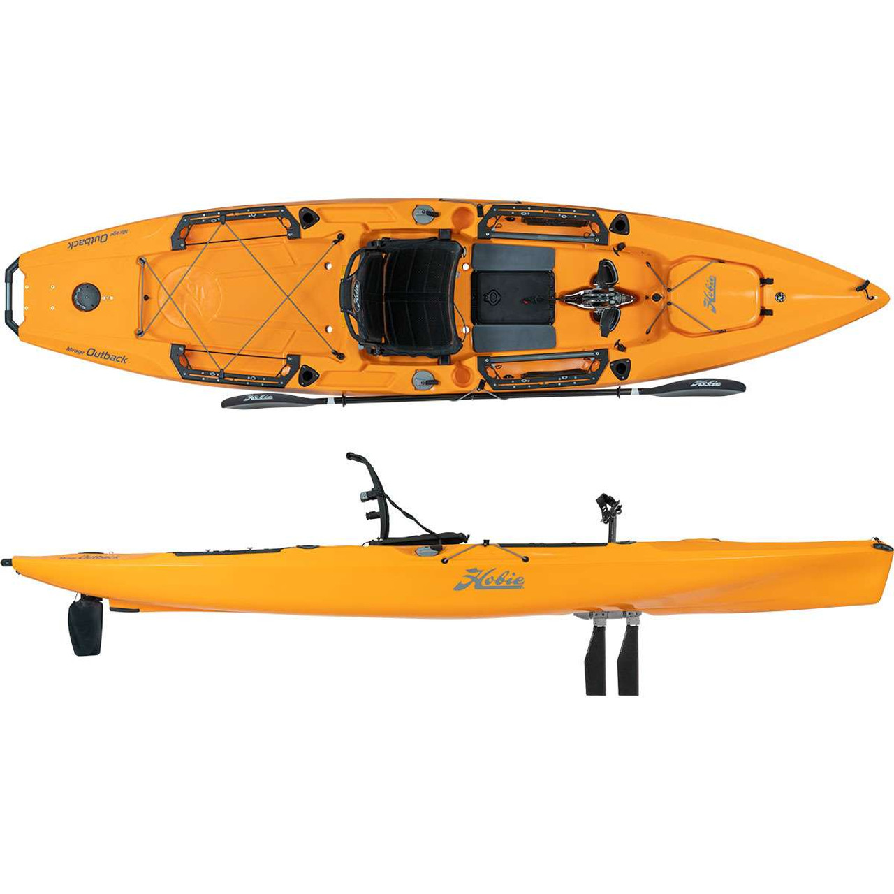 Hobie Outback Orange Papaya Fishing Pedal Kayak Blem 2022
