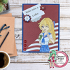 Photo Polymer stamp set. 
Contains 3 stamps
4 x 4" set
Character is approximately 3"