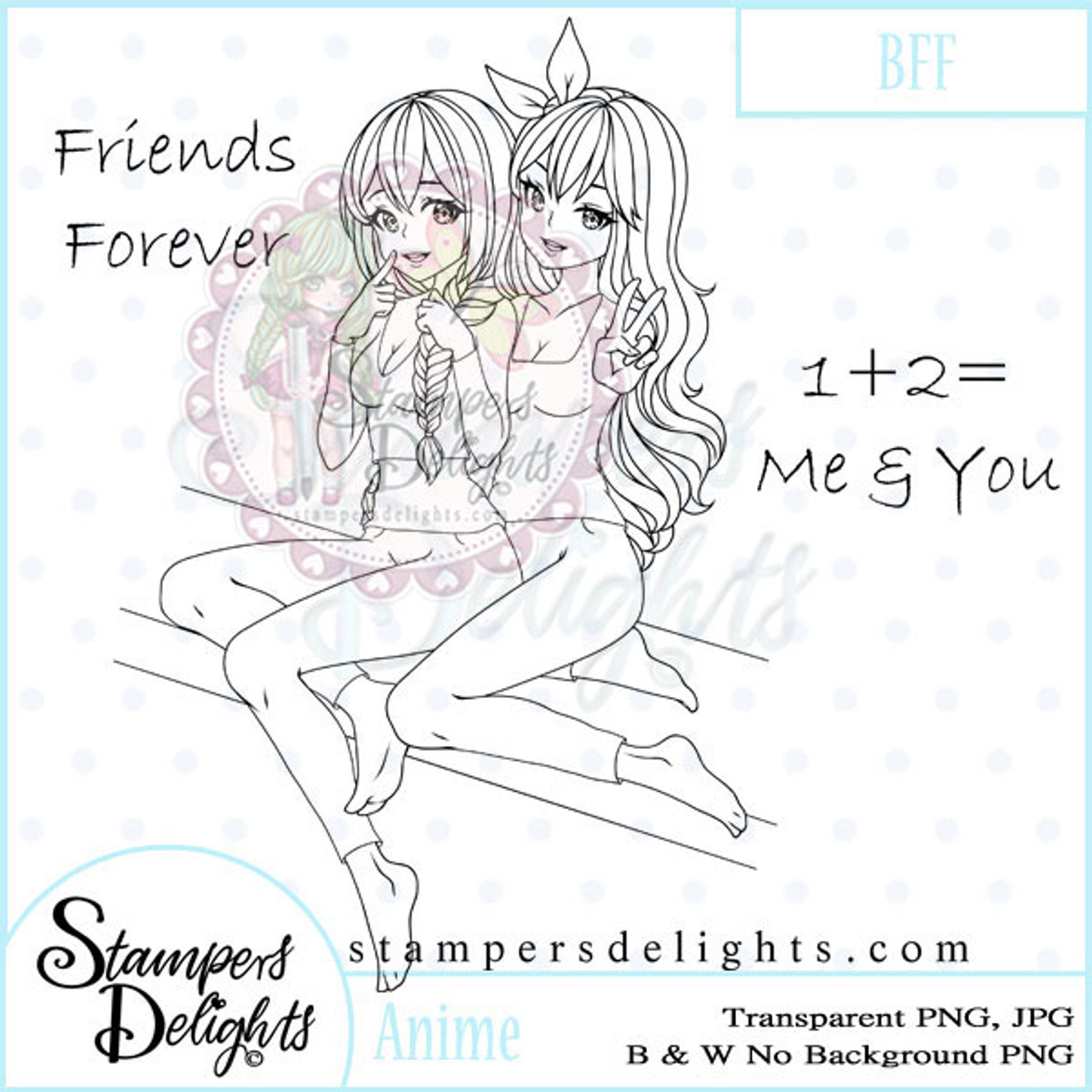 Friends 4 life time, anime girls, cute, anime BFF, friends, HD wallpaper |  Peakpx