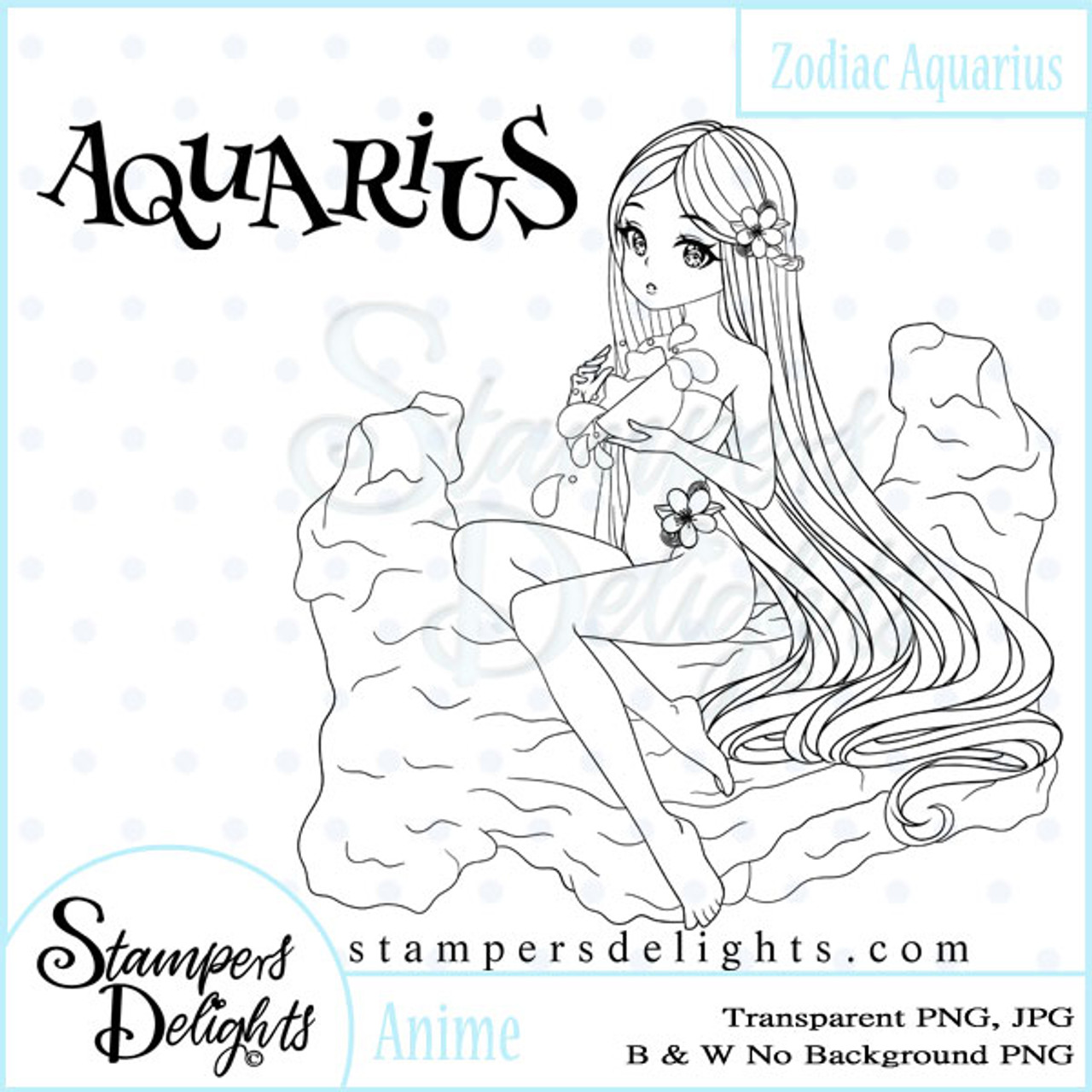 Premium Vector | Anime girl beautiful princess aquarius