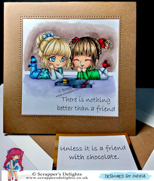 Sweet Chibi BFF's soooo cute!
Could be used for Birthday, Thinking of you, Just because..... soooo much more!
Digital Download
1 Design
3 Sentiments
9 Digital Stamps
JPG & PNG formats
300 dpi
© 2009 Stampers Delights - Designs by Janice Cullen