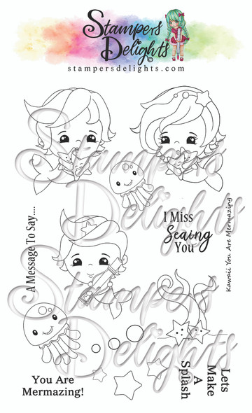 A6 photo polymer stamp set. 
Contains 16 stamps
4 x 6" A6 set
Character is approximately 2"