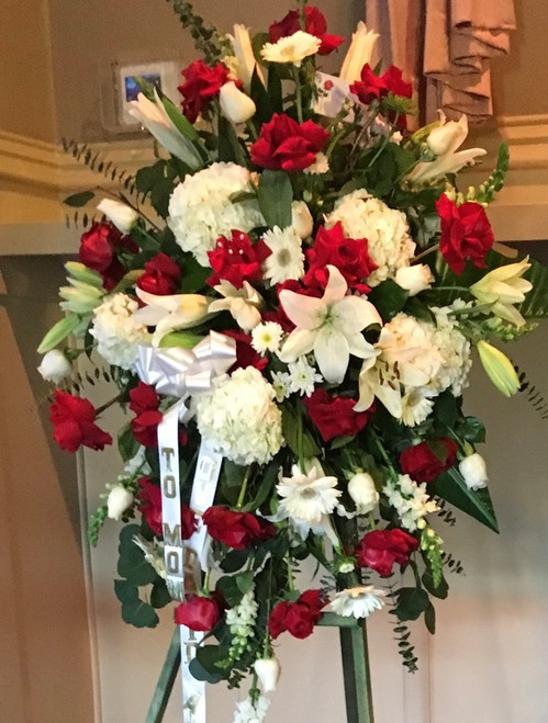 LOVING MEMORIES EASEL- RED & WHITE - ON SALE WAS $194 LOVING MEMORIES EASEL- RED & WHITE - ON SALE WAS $194