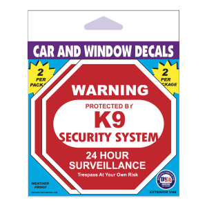 K9 Security Decal - 2 Pack K9 Security Decal - 2 Pack