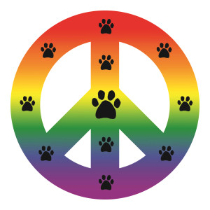 Rainbow Pride Peace Sign Magnet