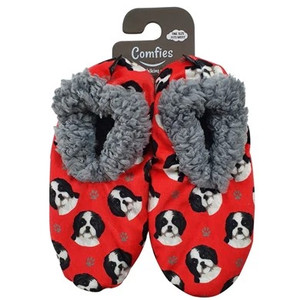 Shih Tzu Black Comfies Slippers Shih Tzu Black Comfies Slippers