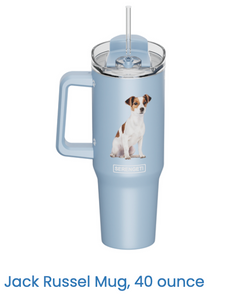 Jack Russell Terrier 40oz Mug/Tumbler w/handle and straw Jack Russell Terrier 40oz Mug/Tumbler w/handle and straw