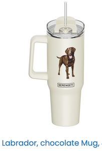 Lab Chocolate 40oz Mug/Tumbler w/handle and straw Lab Chocolate 40oz Mug/Tumbler w/handle and straw
