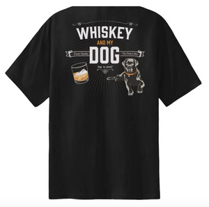 Whiskey and My Dog, back of shirt