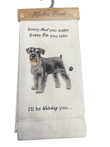 Schnauzer Kitchen Towel, uncropped Schnauzer Kitchen Towel, uncropped