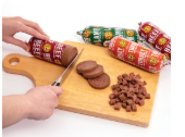 7 oz. Beef Meat Roll Treat – The preferred training treat of expert dog trainers throughout the country. Short on ingredients and large on flavor, these soft rolls make training easier and more fun.
• Cuts easily to any size
• No wheat, corn, nitrates or soy!
• No added sugar
• Simple ingredients
• 100% Natural