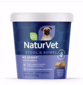 No Scoot soft chews with pumpkin for Anal Gland maintainance  Hickory Bacon flavor!