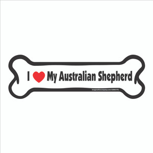 I Heart My Australian Shepherd Bone Magnet I Heart My Australian Shepherd Bone Magnet