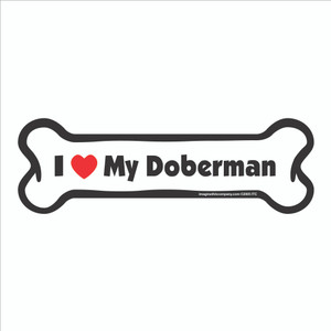 I Heart My Doberman Bone Magnet I Heart My Doberman Bone Magnet