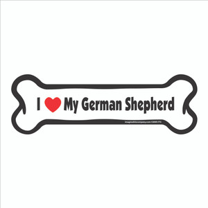 I Heart My German Shepherd Bone Magnet I Heart My German Shepherd Bone Magnet