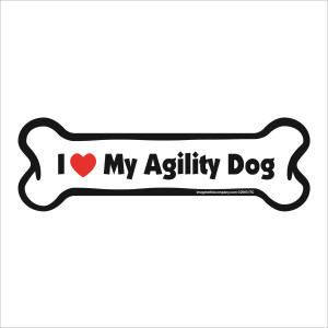 I Heart My Agility Dog Bone Magnet I Heart My Agility Dog Bone Magnet
