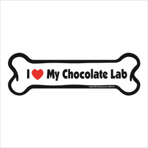 I Heart My Chocolate Lab Bone Magnet I Heart My Chocolate Lab Bone Magnet