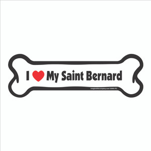 I Heart My Saint Bernard Bone Magnet I Heart My Saint Bernard Bone Magnet