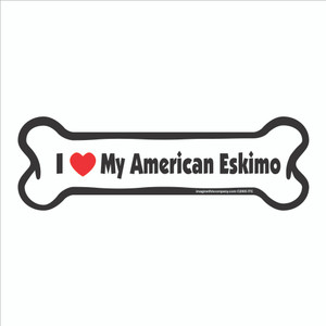 I Heart My American Eskimo Bone Magnet I Heart My American Eskimo Bone Magnet