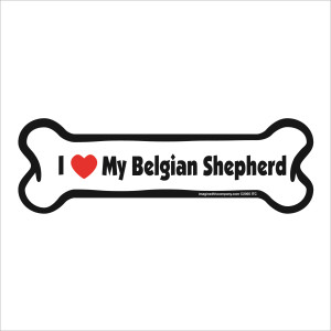 I Heart My Belgian Shepherd Bone Magnet I Heart My Belgian Shepherd Bone Magnet