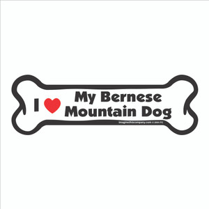I Heart My Bernese Mountain Dog Bone Magnet I Heart My Bernese Mountain Dog Bone Magnet