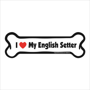 I Heart My English Setter Bone Magnet I Heart My English Setter Bone Magnet