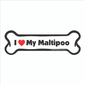 I Heart My Maltipoo Bone Magnet I Heart My Maltipoo Bone Magnet