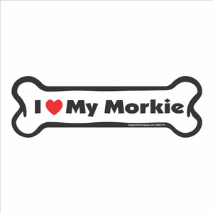 I Heart My Morkie Bone Magnet I Heart My Morkie Bone Magnet