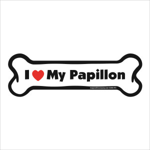 I Heart My Papillon Bone Magnet I Heart My Papillon Bone Magnet