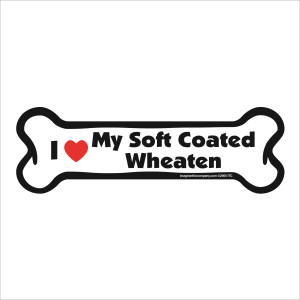 I Heart My Soft Coated Wheaten Bone Magnet
