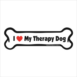 I Heart My Therapy Dog Bone Magnet I Heart My Therapy Dog Bone Magnet