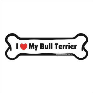 I Heart My Bull Terrier Bone Magnet I Heart My Bull Terrier Bone Magnet