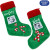 Holiday Frame Double Sided Pet Stocking - Naughty & Nice Holiday Frame Double Sided Pet Stocking - Naughty & Nice