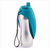 Blue water bottle, made of Stainless Steel, with Flip up bowl for dog to drink out of.
Great carrying strap