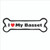 I Heart My Basset Bone Magnet