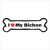 I Heart My Bichon Bone Magnet
