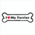 I Heart My Terrier Bone Magnet